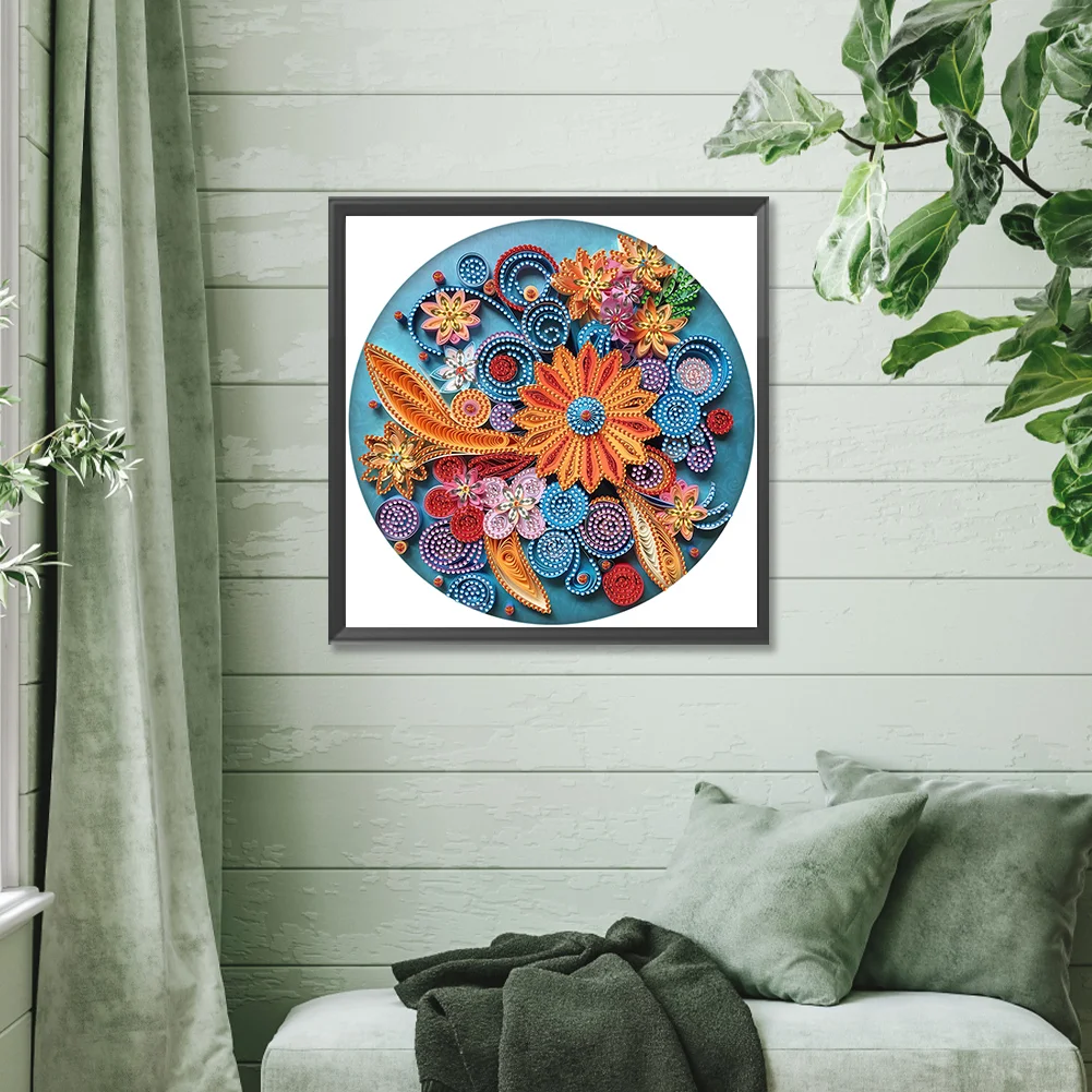 Diamond Painting - Partial Special Shaped Drill - Flower(Canvas|30*30cm)