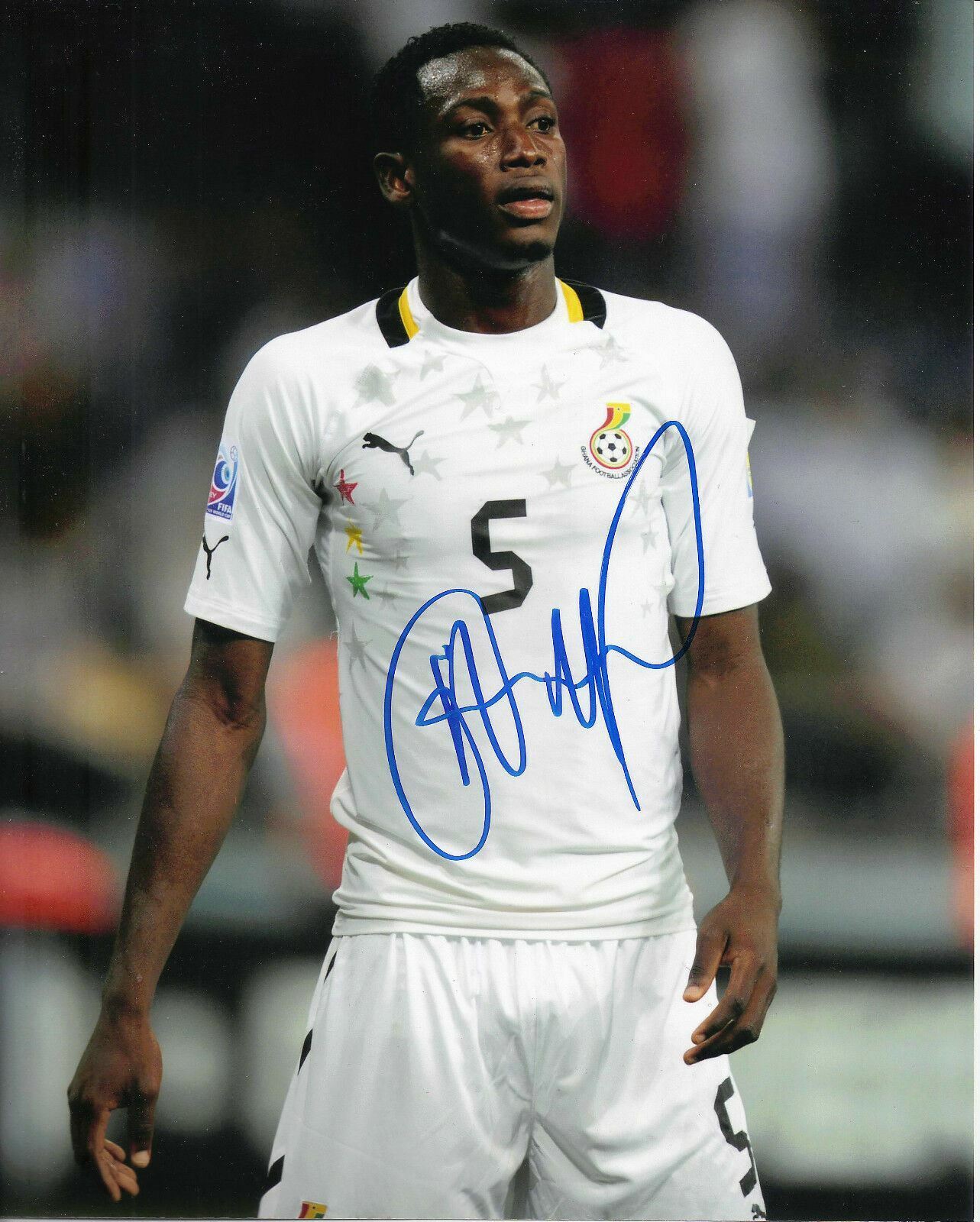 Baba Rahman Signed 10X8 Photo Poster painting Chelsea F.C. & GHANA Genuine AFTAL COA (1194)