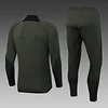 2023/2024 Barcelona Half-Pull Training Suit Army Green Jersey  Set perfectftball
