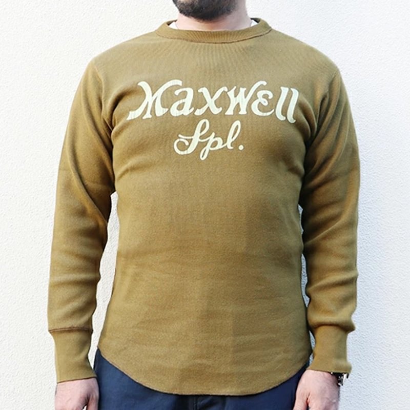 Vintage Heavy Cotton Letter Print Long Sleeve T-Shirt