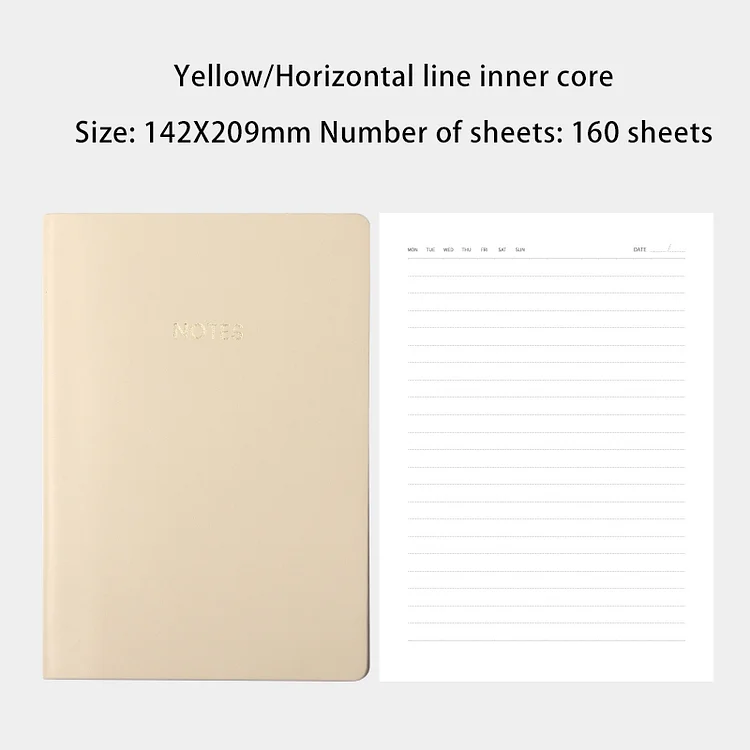 JOURNALSAY A5/B5 Morandi Color Simple Kawaii Journal Notebook
