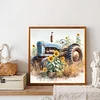 Sunflower Tractor Round Diamond Diamond Painting 30*30cm