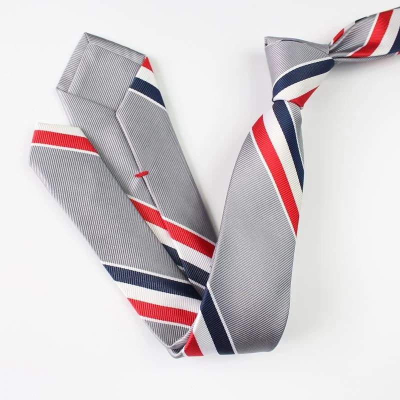 Cravate en soie grise chic US- SOIE PLUS