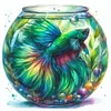 Diamond Painting-DIY Full Round Drill Betta Fish(40*40CM)