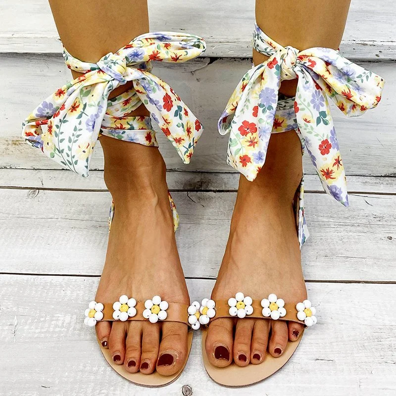 Sunflower Bandage Flat Sandals