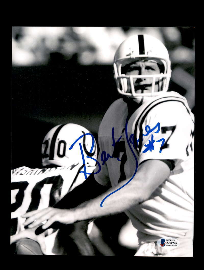 Bert Jones BAS Beckett Coa Signed Colts 8x10 Autograph Photo Poster painting