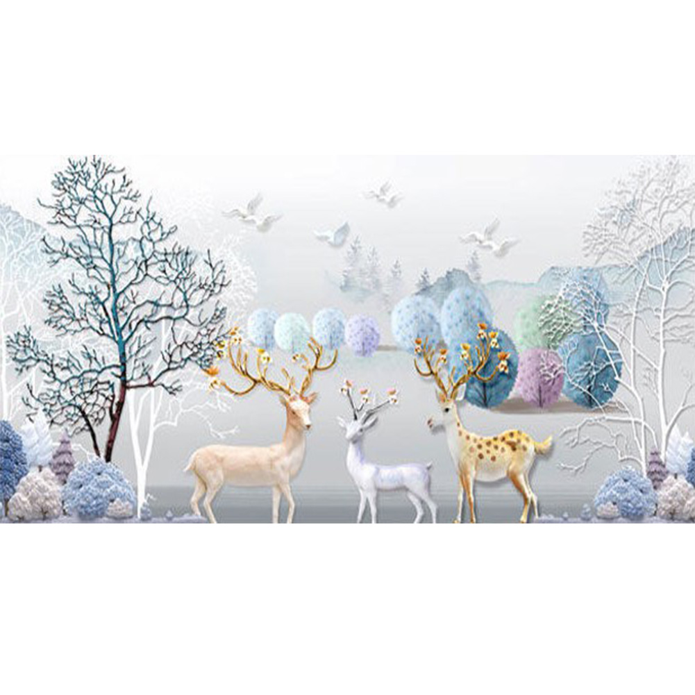 

Elks - Round Drill Diamond Painting - 80*40CM (Big Size), 501 Original
