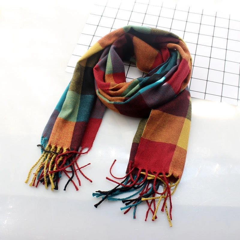 Autumn And Winter Children’s Scarf Scarf Dual-use Autumn And Winter Warm Baby Cashmere Scarf Plain Plaid Women’s Scarf