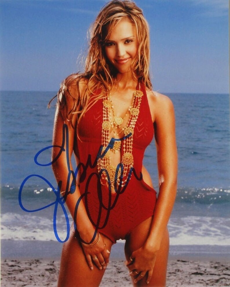 JESSICA ALBA SIGNED Photo Poster painting Dark Angel Fantastic Four: Rise of the Silver Surfer Sin City Little Fockers wcoa