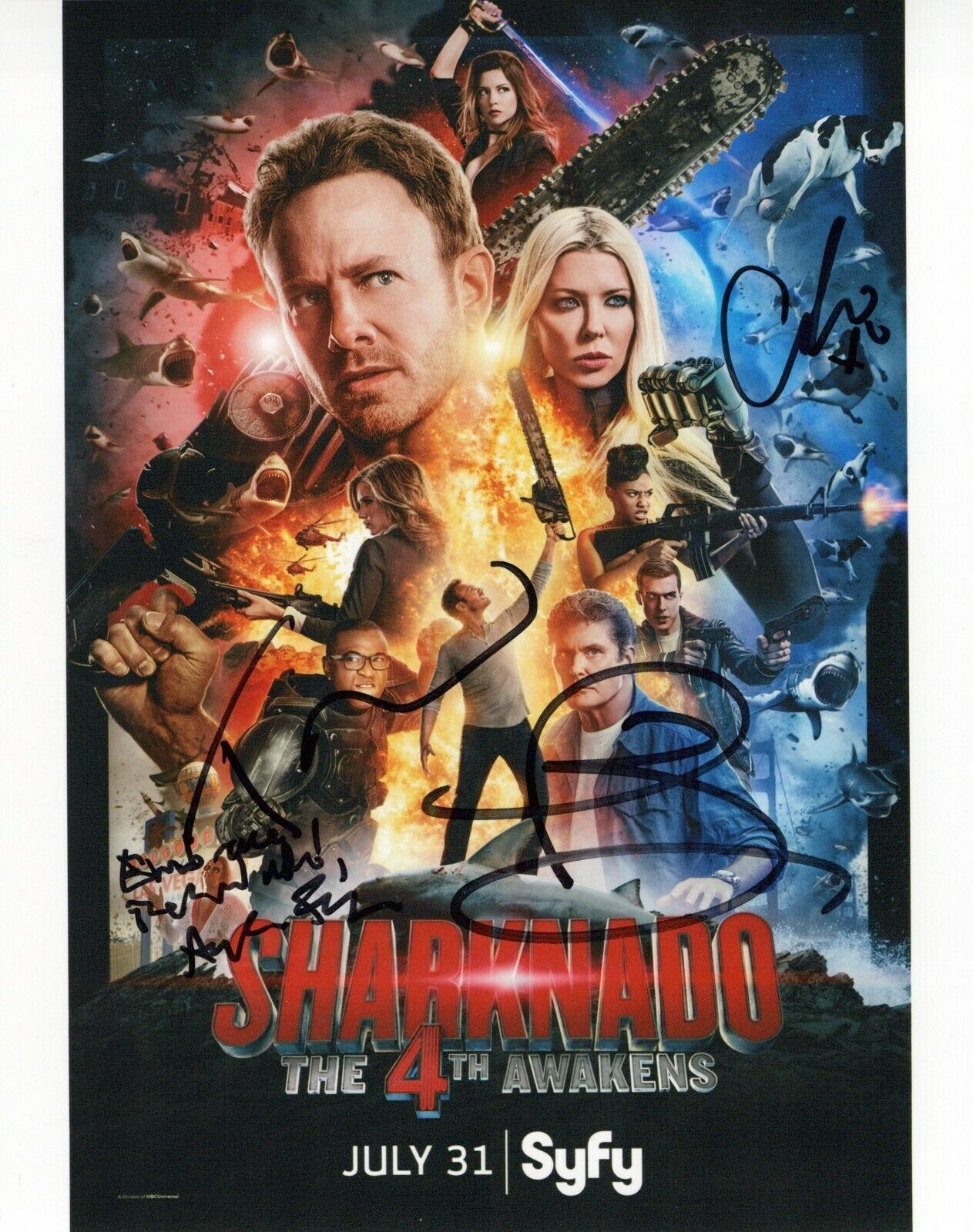 Sharknado The 4th Awakens autographed Photo Poster painting signed 8x10 #1 4 autos