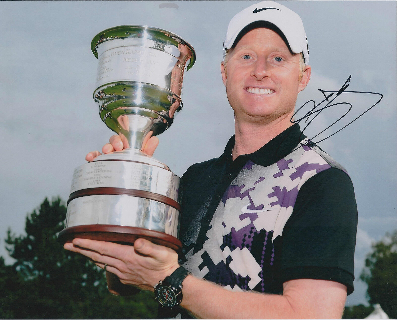 Simon DYSON SIGNED 10x8 Photo Poster painting AFTAL Autograph COA KLM Open Winner