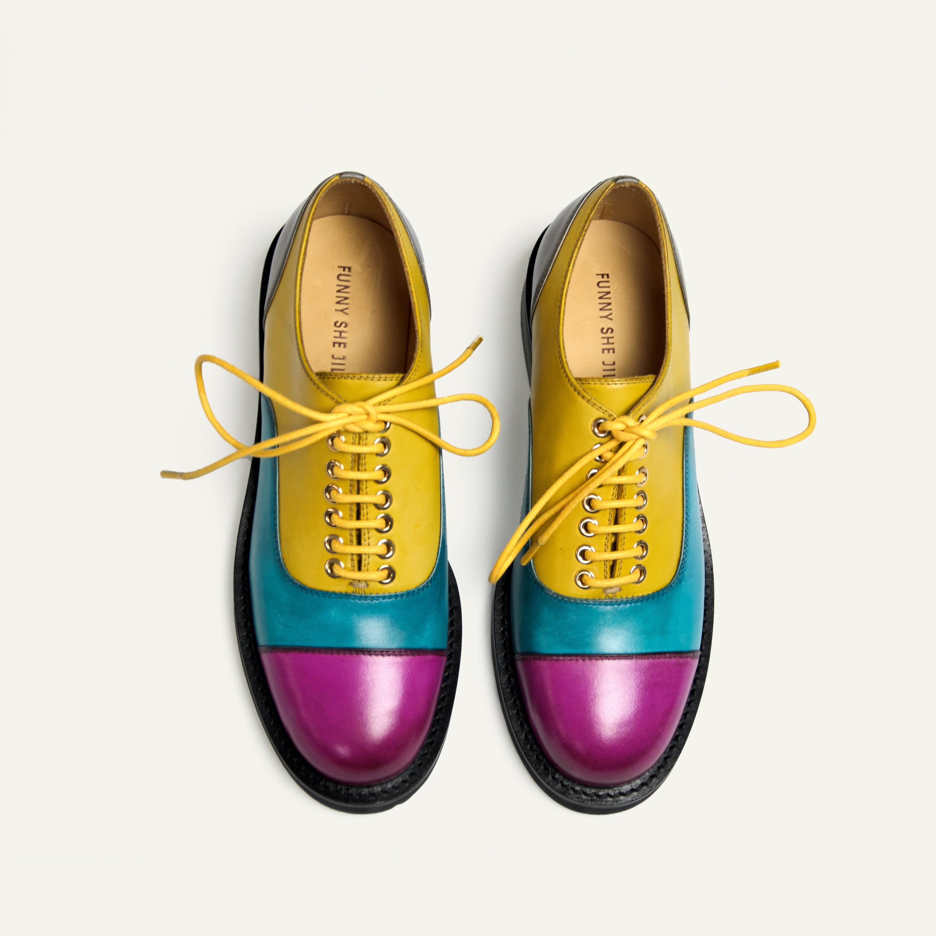Multicolor Oxford Shoes Women Brogues Vintage Shoes