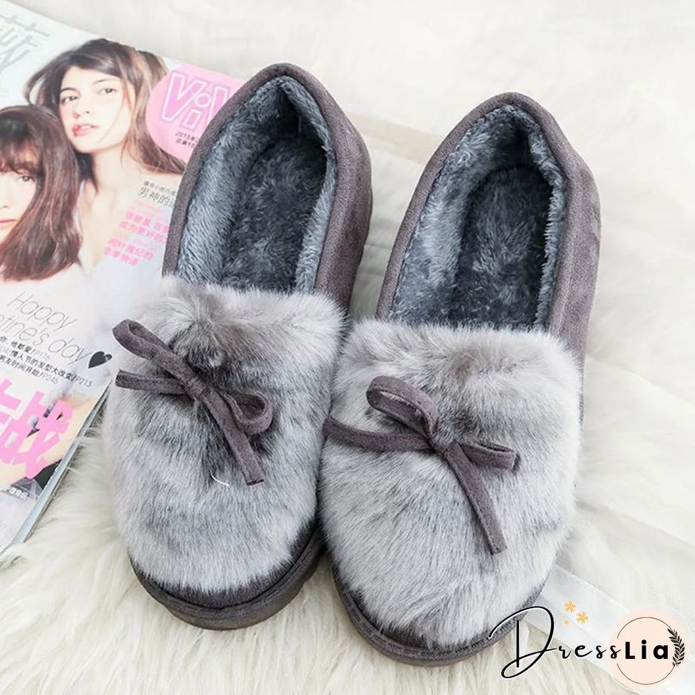 Womens Suede Flat Heel Daily Warm Shoes