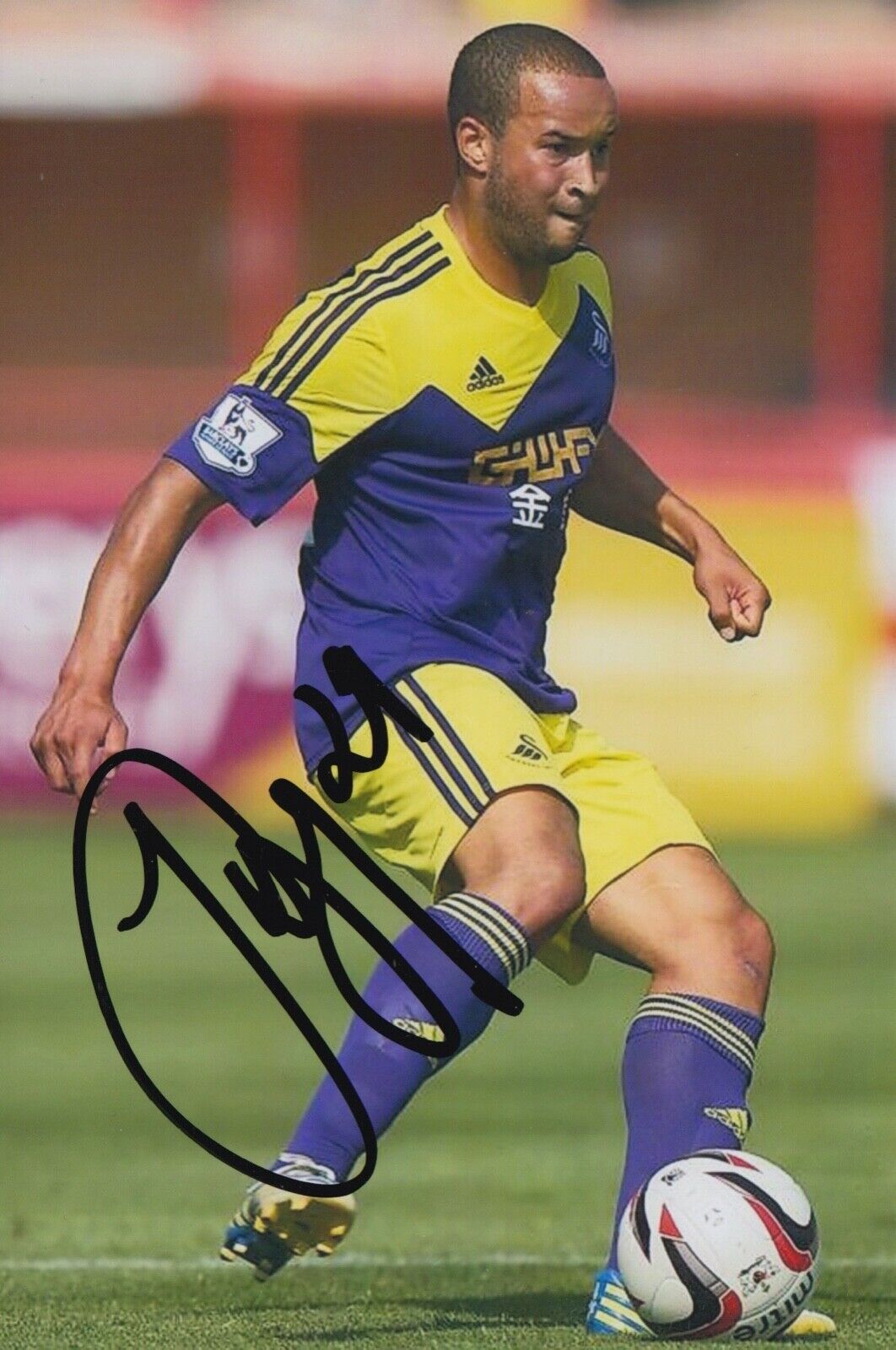 JAZZ RICHARDS HAND SIGNED 6X4 Photo Poster painting - FOOTBALL AUTOGRAPH - SWANSEA CITY 1.