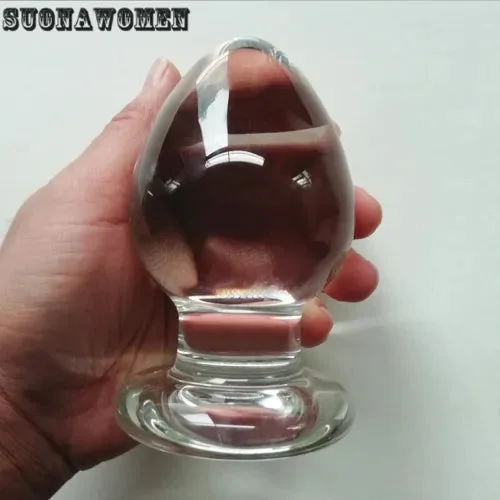 pornhint Pornhint Diameter Smooth Glass Anal Plug G Spot Stimulator Anal Ball Anus Glass Sex Toy