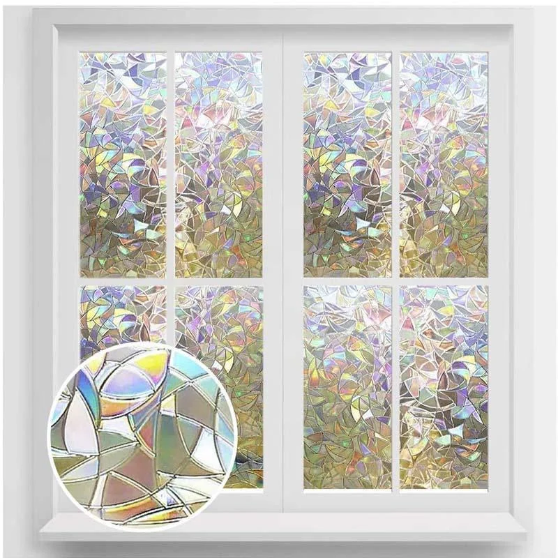 Meladen™ 3D-Regenbogenfensterfolie - PVC-Brechung & kein Kleber
