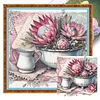 Protea-11CT Stamped Cross Stitch 40*40cm/15.75*15.75in tapestrymarket