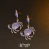 Crab earrings summer seaside creative design unique personalized earrings