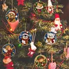 6pcs/set DIY Diamond Special Shape Pearl Art Hanging Wooden Christmas Tree Ornament Kit