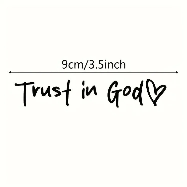 Trust in God Car Rearview Mirror Sticker, Car Rearview Mirror Decal, Inspirational Vinyl Sticker, Ideal Christian Gift