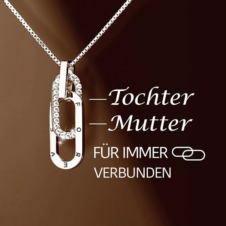 S925 Silber Mutter & Tochter Halskette-Für immer Verbunden
