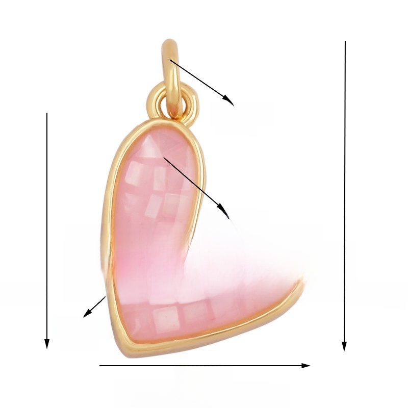 1 Piece 15 * 20mm Copper Heart Shape Butterfly Pendant Jewelry Accessories2