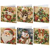 Special Shaped Diamond Painting Christmas Cards 6Pcs DIY Gem Greeting