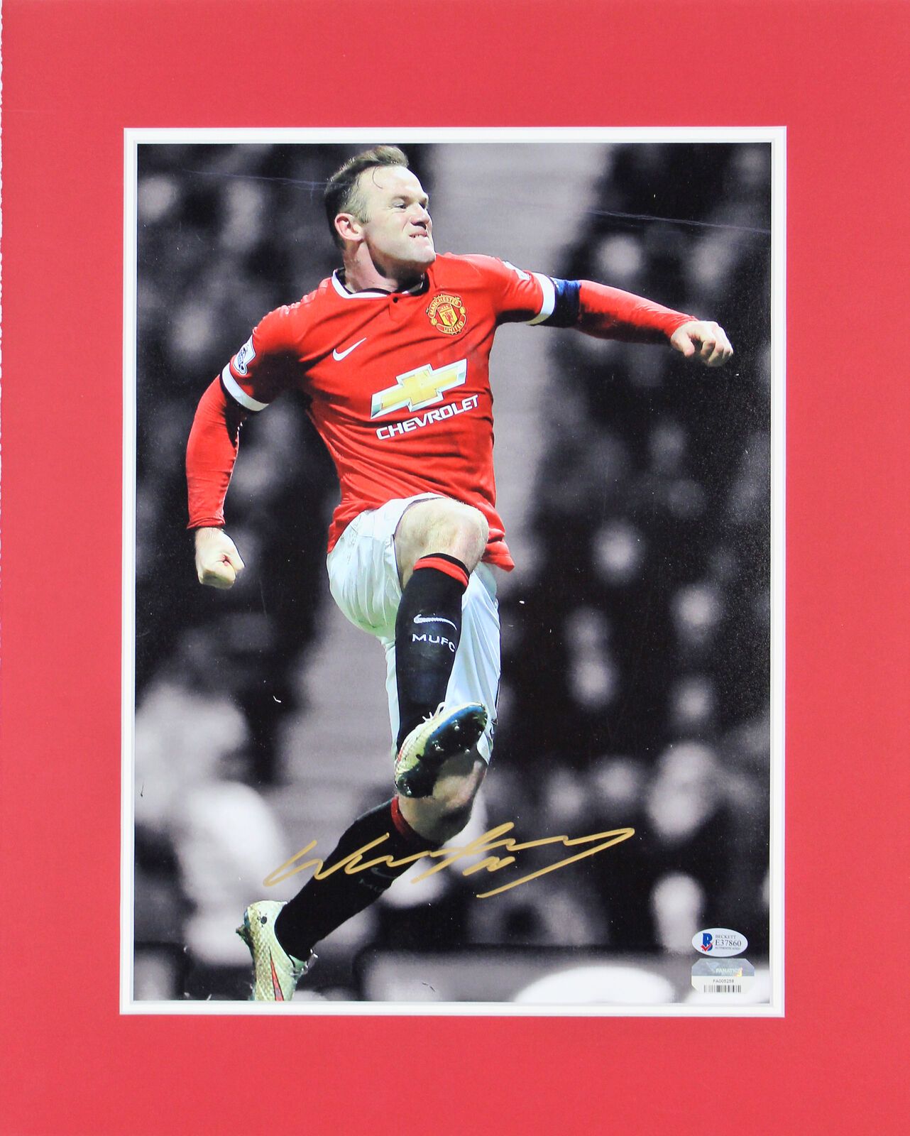 Manchester United Wayne Rooney Authentic Signed 11x14 Matted Photo Poster painting BAS #E37860