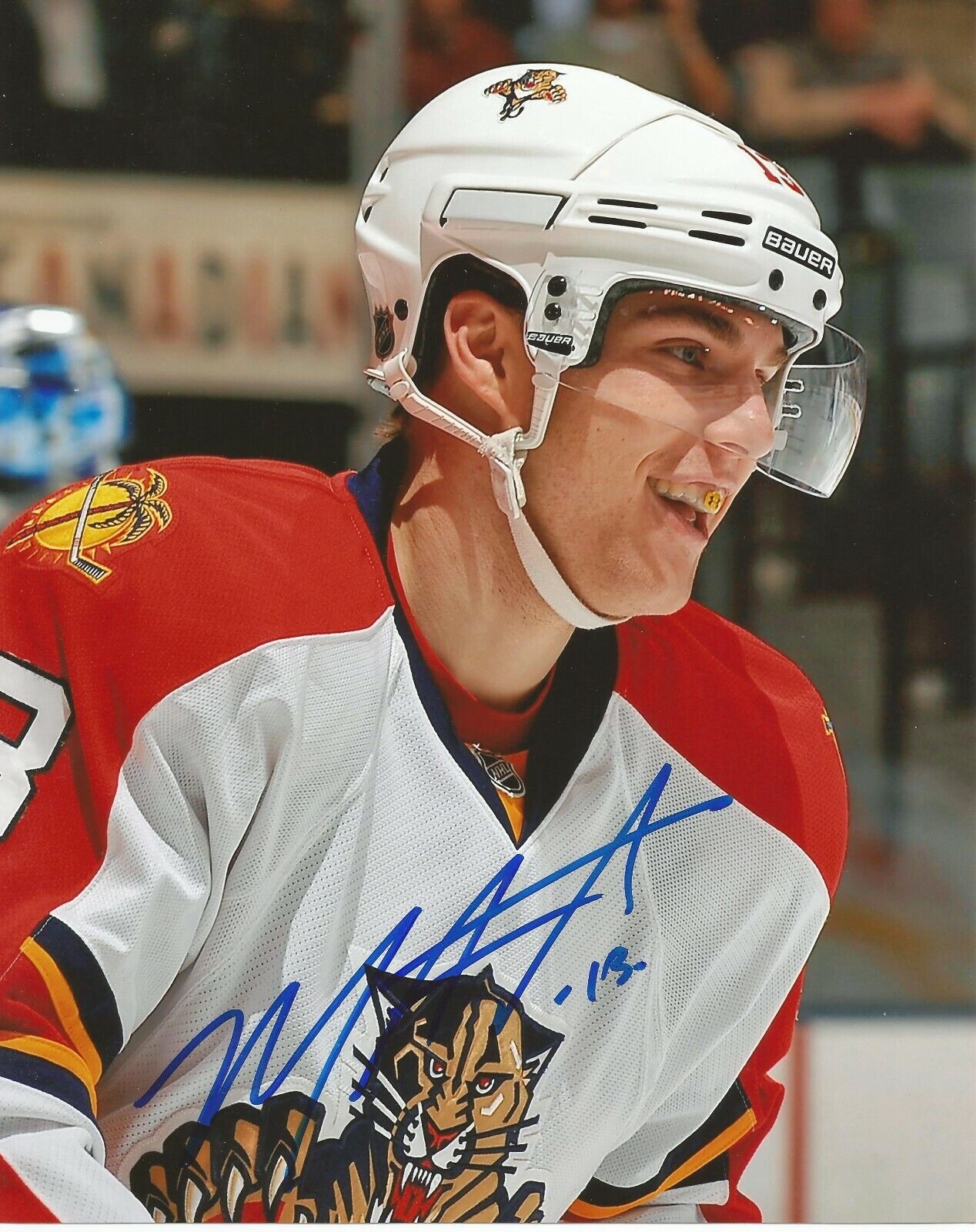 MIKE SANTORELLI SIGNED FLORIDA PANTHERS 8x10 Photo Poster painting with w/COA