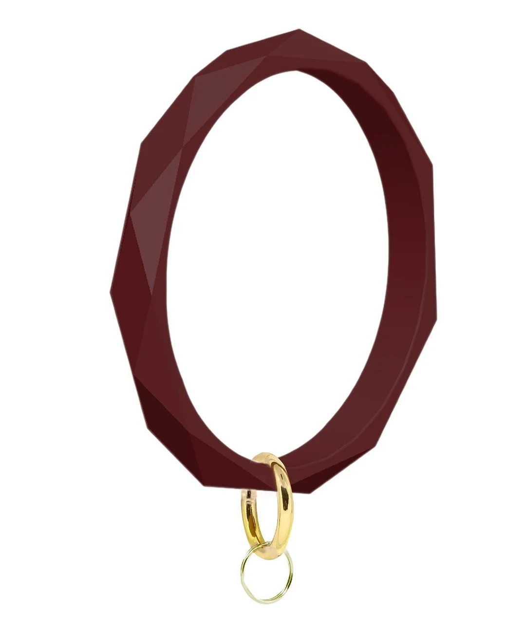 Dvacaman Hot Sale Big O Shaped Silicone Loop Wrist Key Ring Keychain with Gold O Clasp Round Key Wrist Strap Accessory Wholesale