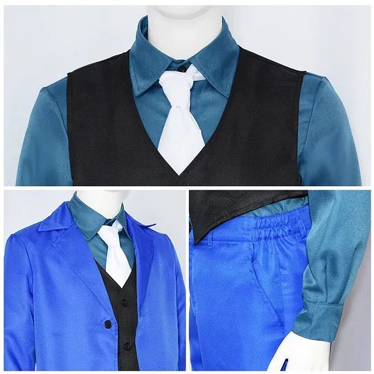 [Wetrose] Joker Cosplay Costume Blue Suit Suicide Isekai Anime Full Set Halloween