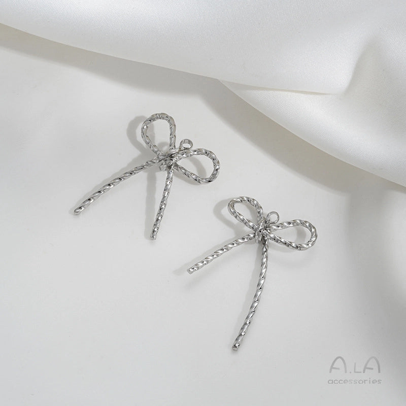 1 Piece 35 * 43mm 35 * 45mm Copper 14K Gold Plated Bow Knot Polished Pendant