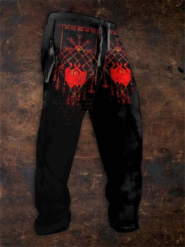 Men's Viking Print Sweatpants / Rvogue / Rvogue