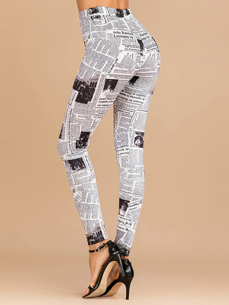 Printed Slim Fit High Waist Leggings