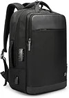 BAIGIO Laptop Rucksack Herren 26-38L Erweiterbar Tablet Reiserucksack Groß Wasserabweisend Flugzeug Handgepäck Tasche mit 15,6 Zoll Laptopfach Zahlenschloss für Business Arbeit Reise Uni, Schwarz