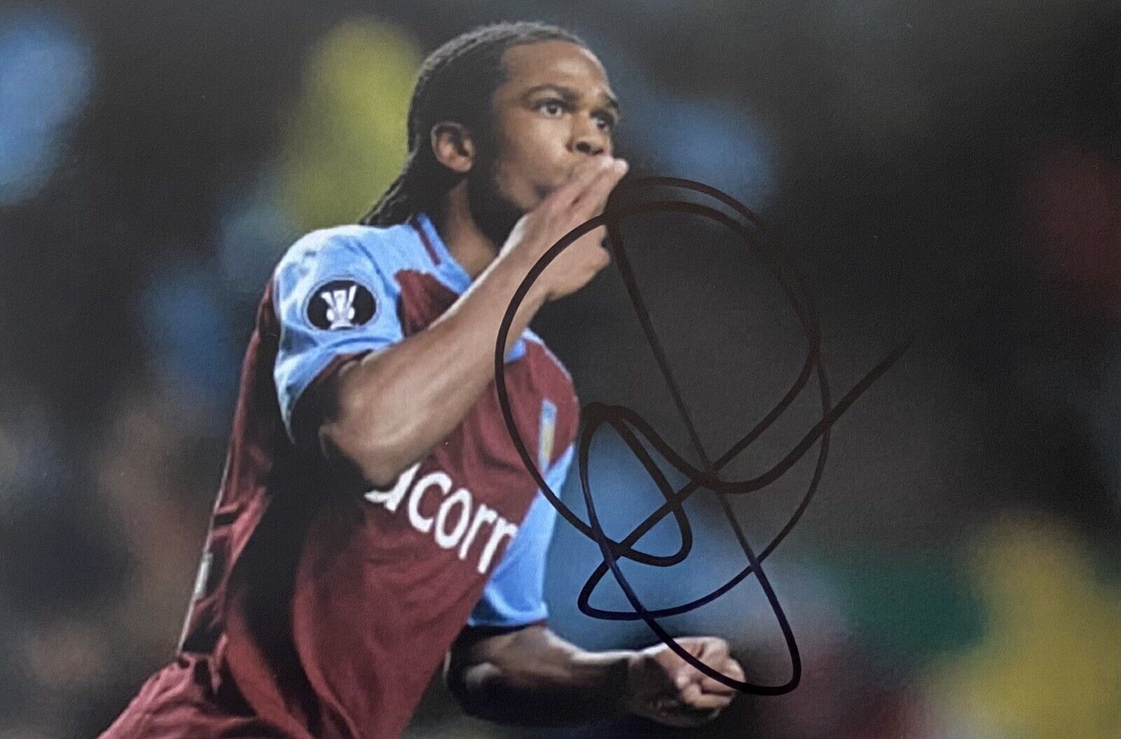 Nathan Delfouneso Genuine Hand Signed Aston Villa 6X4 Photo Poster painting 2