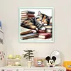 Books And Cats-11CT Stamped Cross Stitch 40*40cm/15.75*15.75in tapestrymarket