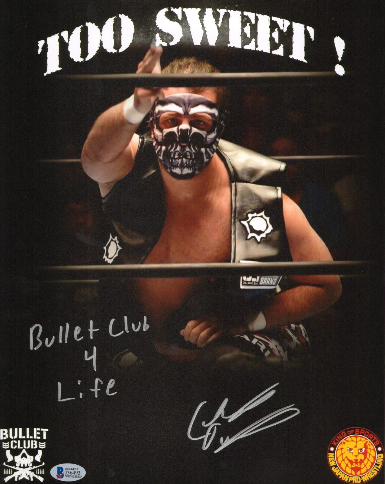 Chase Owens Signed 11x14 Photo Poster painting BAS COA New Japan Pro Wrestling Bullet Club NWA 8