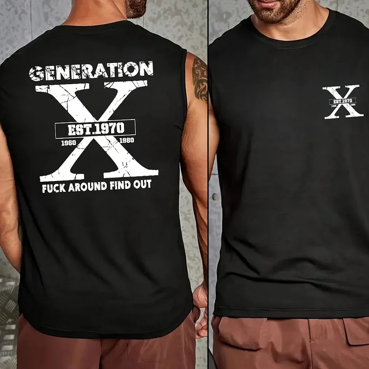 GenX Cotton Tank Top |Fuck Around Find Out Custom EST for 1965-1980 Generation 