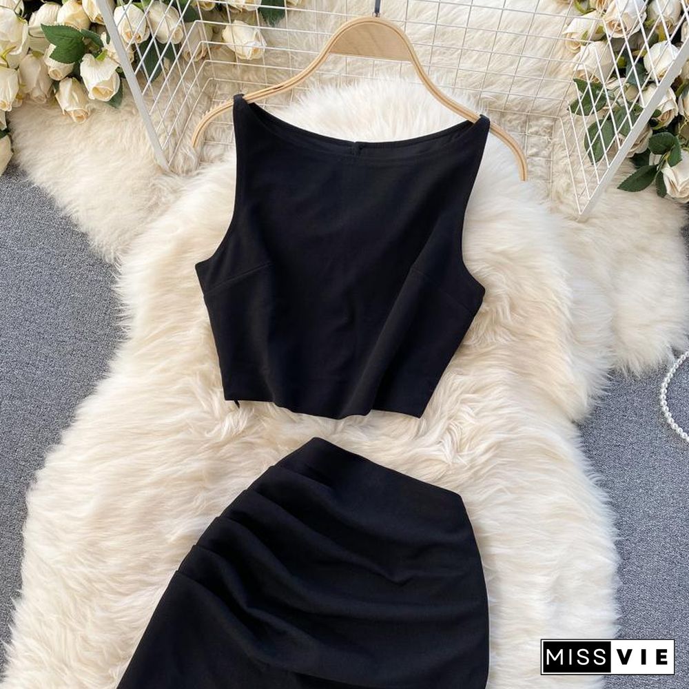 Temperament Sleeveless Two-Piece Set P15884