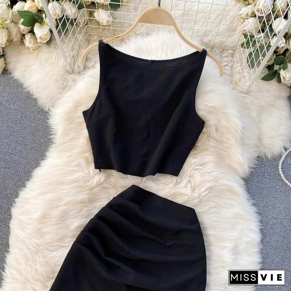 Temperament Sleeveless Two-Piece Set P15884