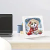 5D DIY Partial Special Shaped Drill Diamond Painting With Frame Kit Dog Decor 19.2x19.2cm