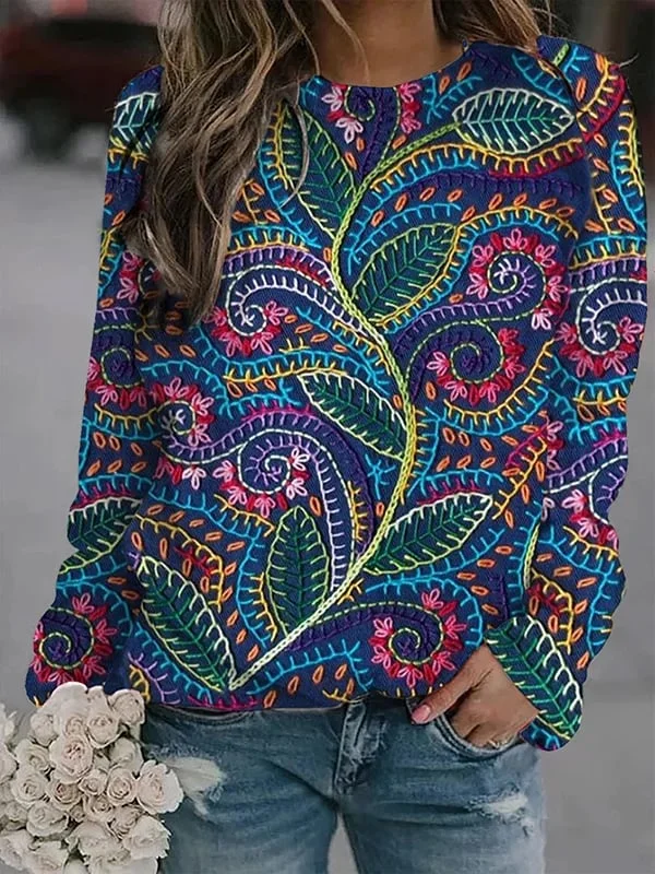 Women's Floral Graphic Print Sweatshirt