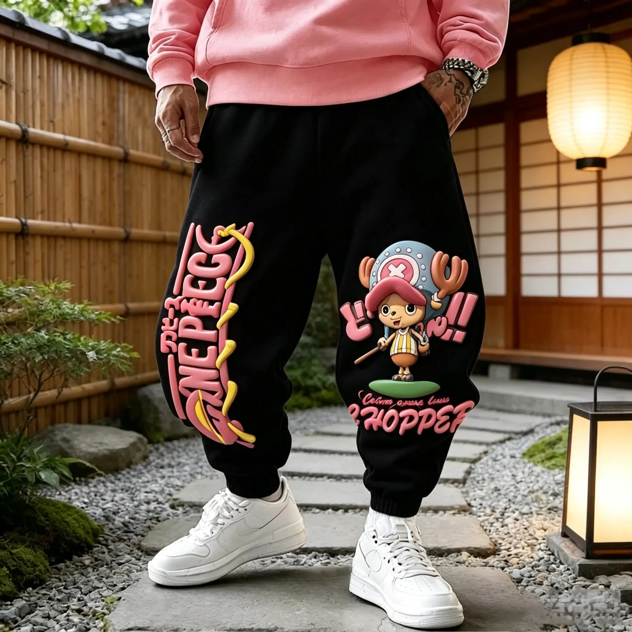 Men's Casual Cartoon-Print Trousers