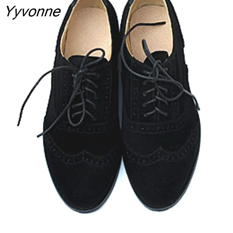 Yyvonne Women's Leather Summer Platform Sneakers Flat Casual Oxford Shoes Loafers Moccasins Spring Vintage for Woman 2023 Trend New