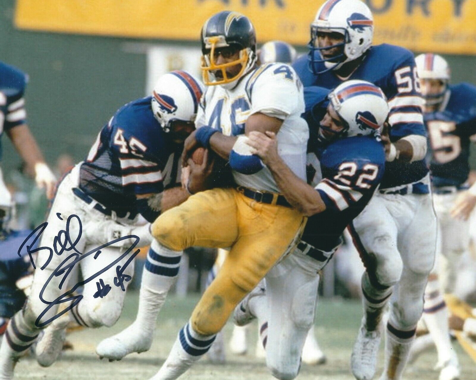 Autographed BILL SIMPSON Buffalo Bills 8x10 Photo Poster painting - w/COA