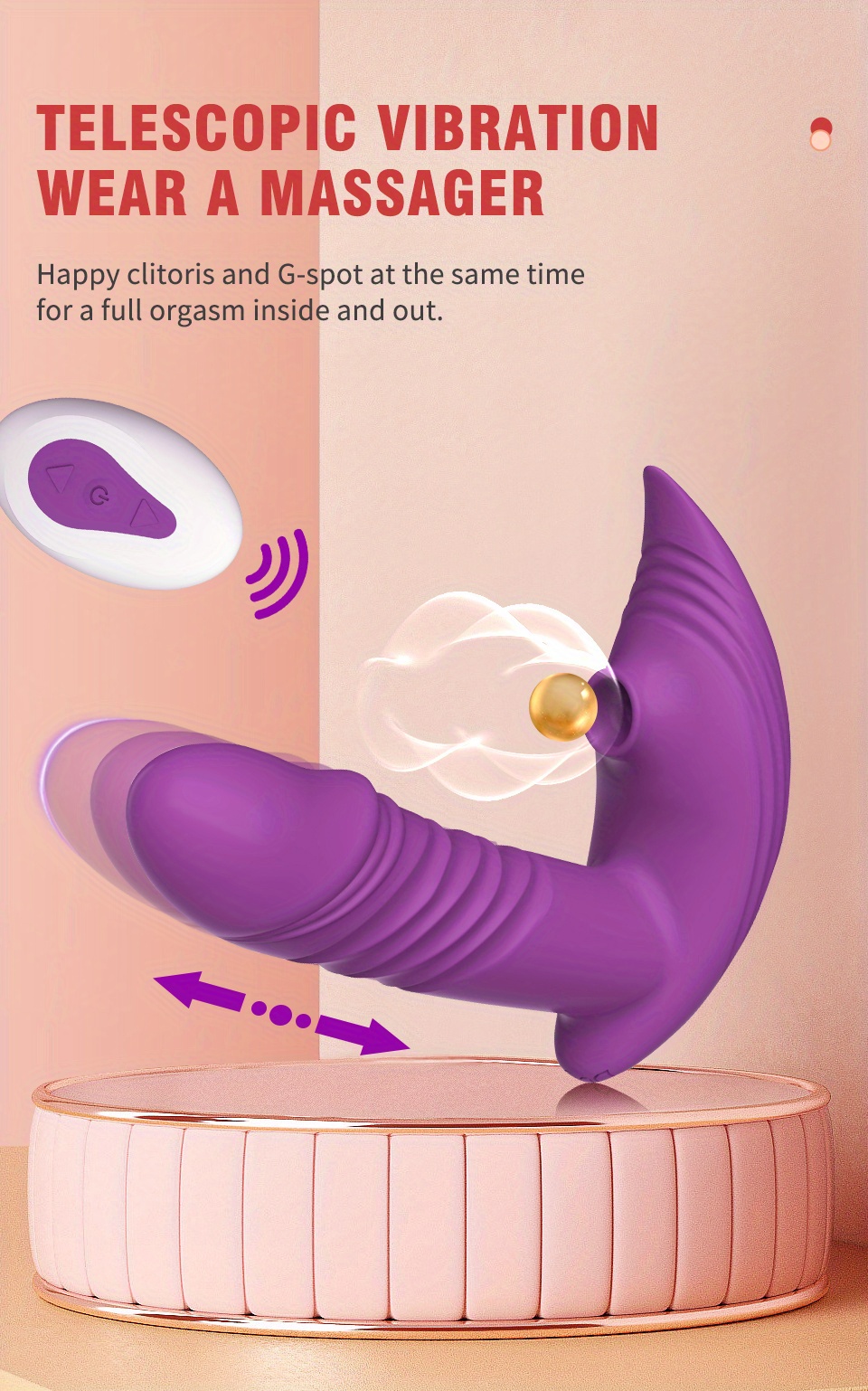 Telescopic Clitoral Sucking Vibrator for G-Spot Stimulation