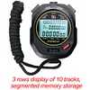 Digital Stopwatch Chronograph Sports Timer Stop Watch (Black/ 10 Tracks)