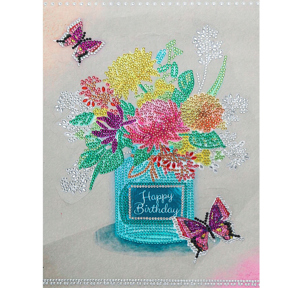 

Birthday Flower - Special Shaped Diamond Painting - 30*40CM, 501 Original
