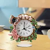 DIY Butterfly Hummingbird Acrylic Diamond Painting Clock Desktop Ornaments